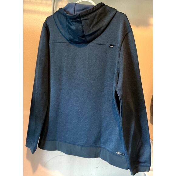Men's Hurley XL Nike Dri-Fit Pull Over Hoodie Sweatshirt Blue Ultra Soft - Picture 2 of 6